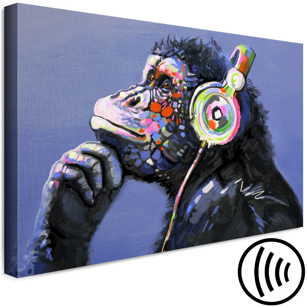 Schilderij  Andere Dieren: Musical Monkey (1 Part) Wide