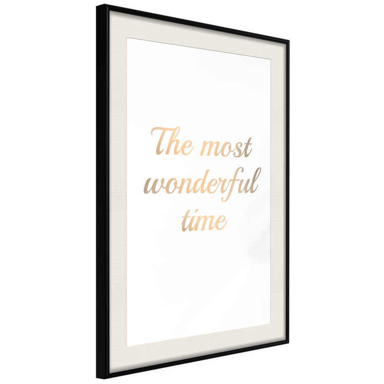 Plakat The most wonderful time - napis na białym tle, złota sentencja 146321 additionalImage 13
