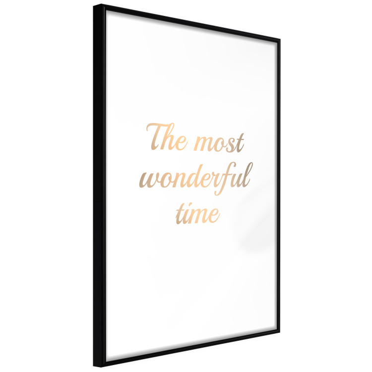 Plakat The most wonderful time - napis na białym tle, złota sentencja 146321 additionalImage 6