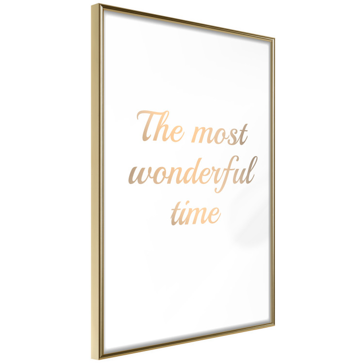 Poster The Most Wonderful Time - Inscription on a White Background, Golden Sentence 146321 additionalImage 5