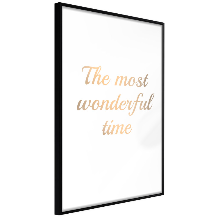 Poster The Most Wonderful Time - Inscription on a White Background, Golden Sentence 146321 additionalImage 4