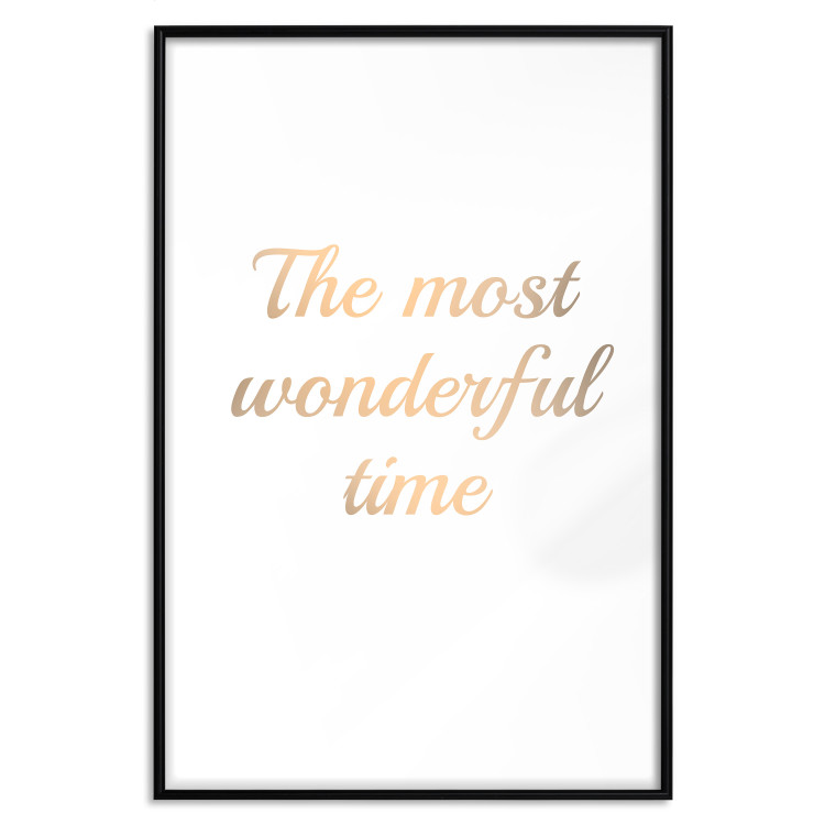 Plakat The most wonderful time - napis na białym tle, złota sentencja 146321 additionalImage 20