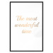 Poster The Most Wonderful Time - Inscription on a White Background, Golden Sentence 146321 additionalThumb 20