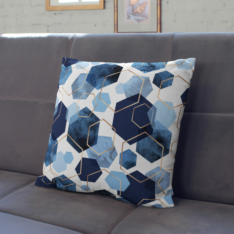 Mikrofaser Kissen Elegant hexagons - geometric motifs shown on a white background cushions 146921 additionalImage 2