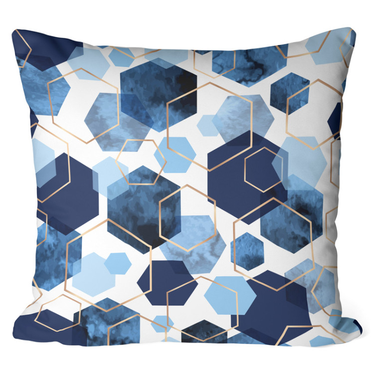Mikrofaser Kissen Elegant hexagons - geometric motifs shown on a white background cushions 146921