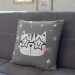Mikrofiberkudda Cat among the stars - animal motif on a dark grey background cushions 147021 additionalThumb 3