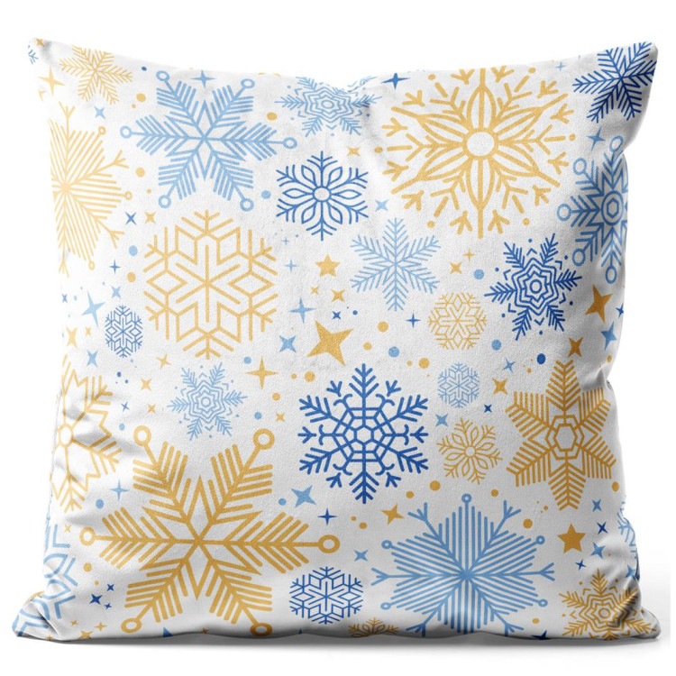 Decorative Velor Pillow Christmas composition - stars, dots and twigs on a light background 148521