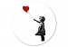 Rund tavla Banksy - Girl With a Heart-Shaped Balloon 148621