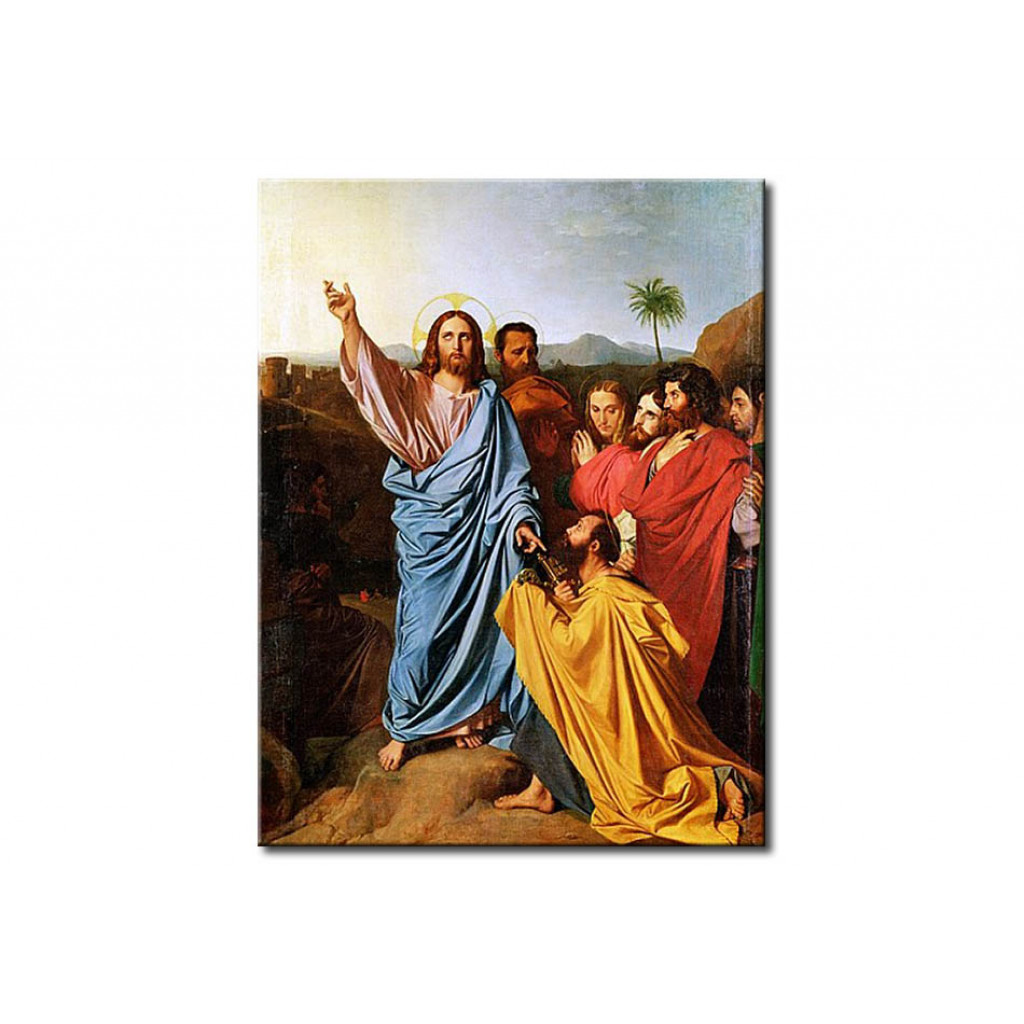 Schilderij  Jean-Auguste-Dominique Ingres: Jesus Returning The Keys To St. Peter