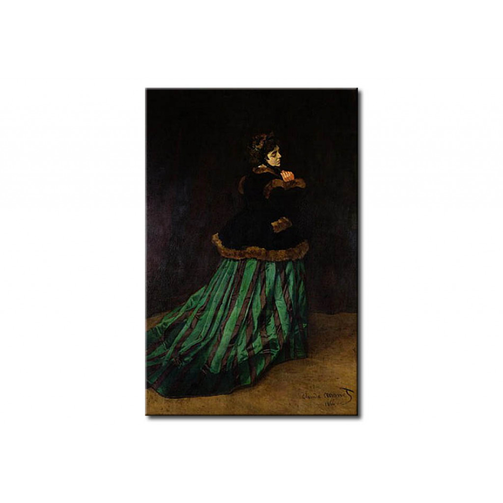 Schilderij  Claude Monet: Camille, Or The Woman In The Green Dress