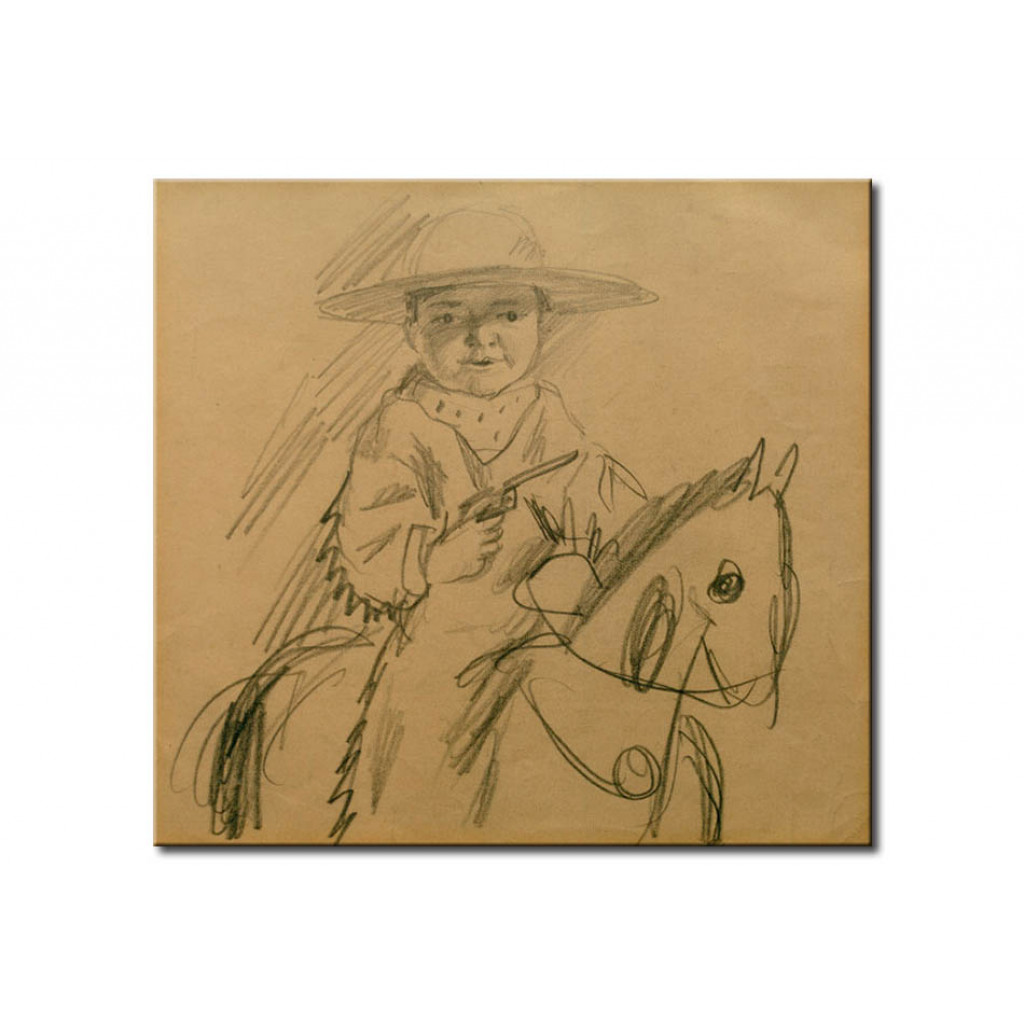 Schilderij  August Macke: Walter Als Cowboy