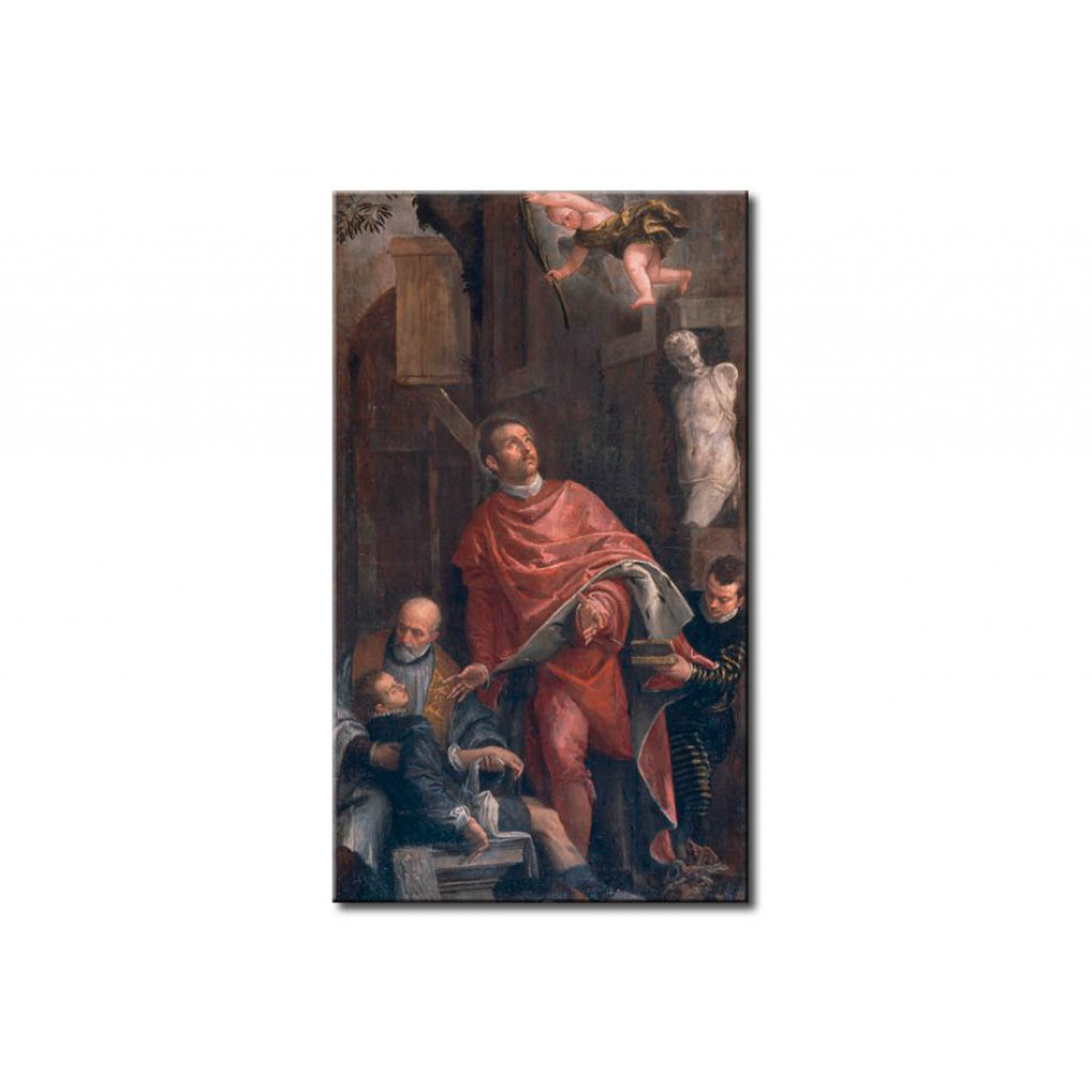 Målning Saint Pantaleon Healing A Sick Boy
