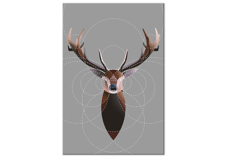 Quadro su tela Deer in Circles (1 Part) Vertical