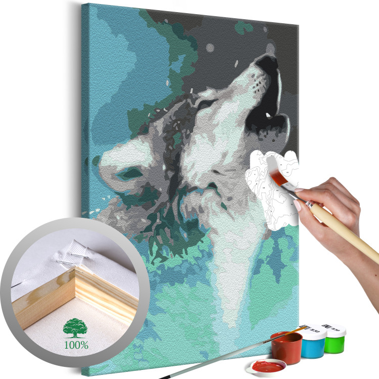 Paint by Number Kit Howling Wolf 134631