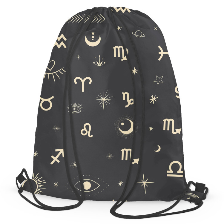 Worek plecak Ukryte przesłanie - planety, gwiazdy i symbol oka na ciemnym tle 147531