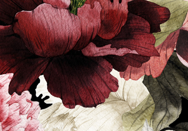 Quadro Peonies - Floral Motif Painted With Watercolor in Warm Colors 149831 additionalImage 5