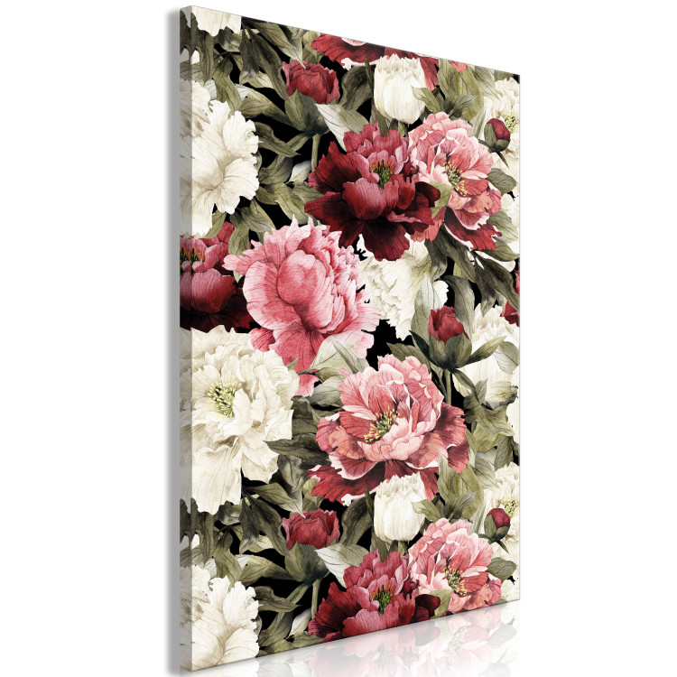 Quadro Peonies - Floral Motif Painted With Watercolor in Warm Colors 149831 additionalImage 2
