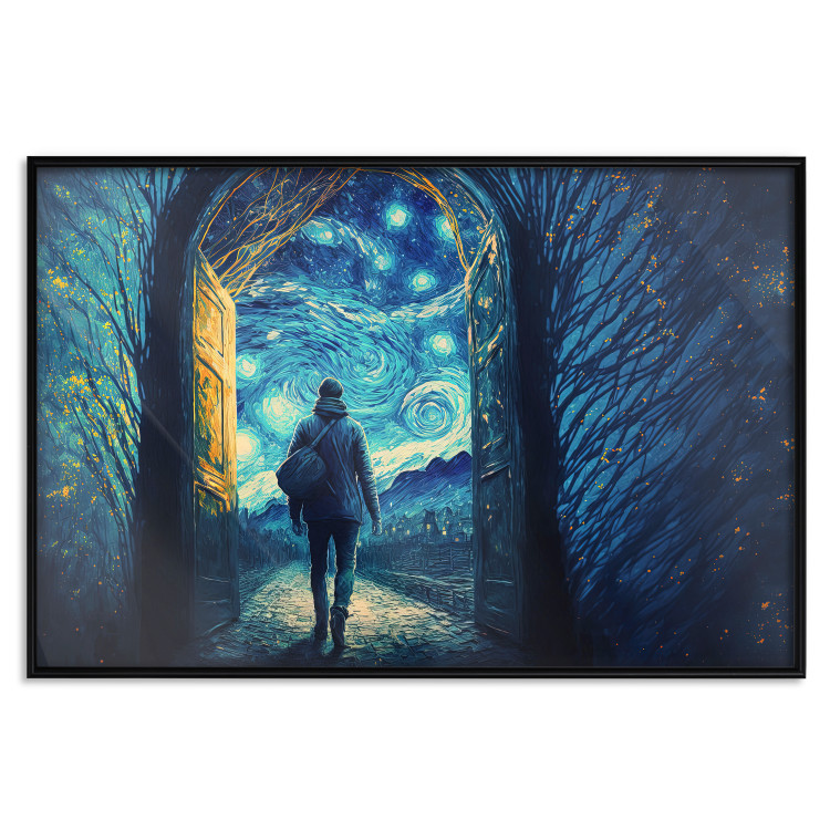 Poster Gateway to the Night World - Abstraction Inspired by the Work of Van Gogh