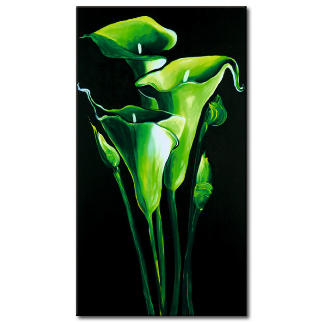 Schilderij  Calla's: Smaragd Callas