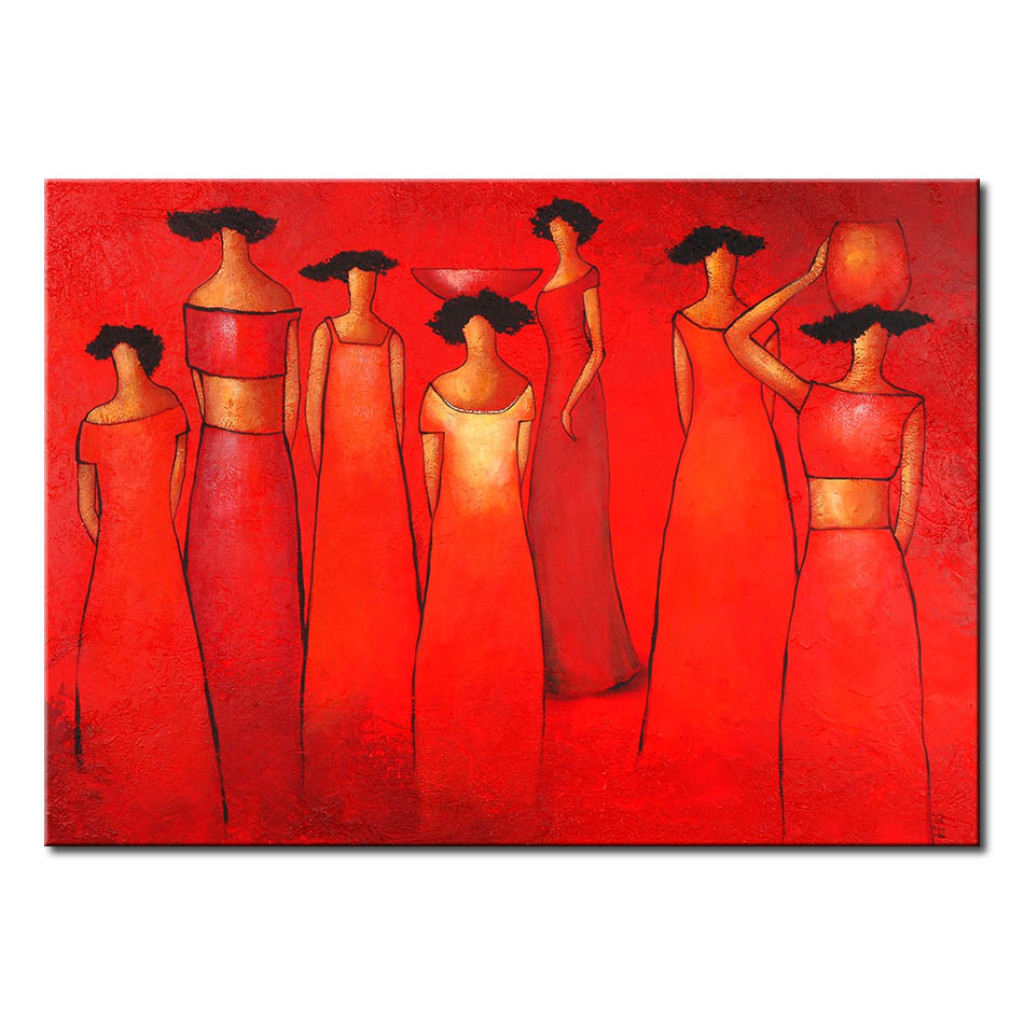 Pintura Mulher Em Vermelho