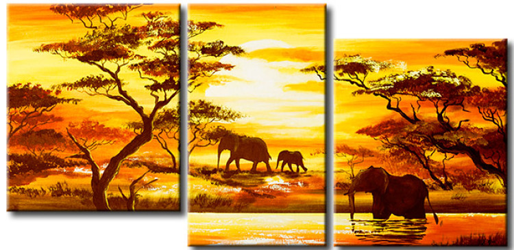 Wandbild Familie der Elefanten  49231