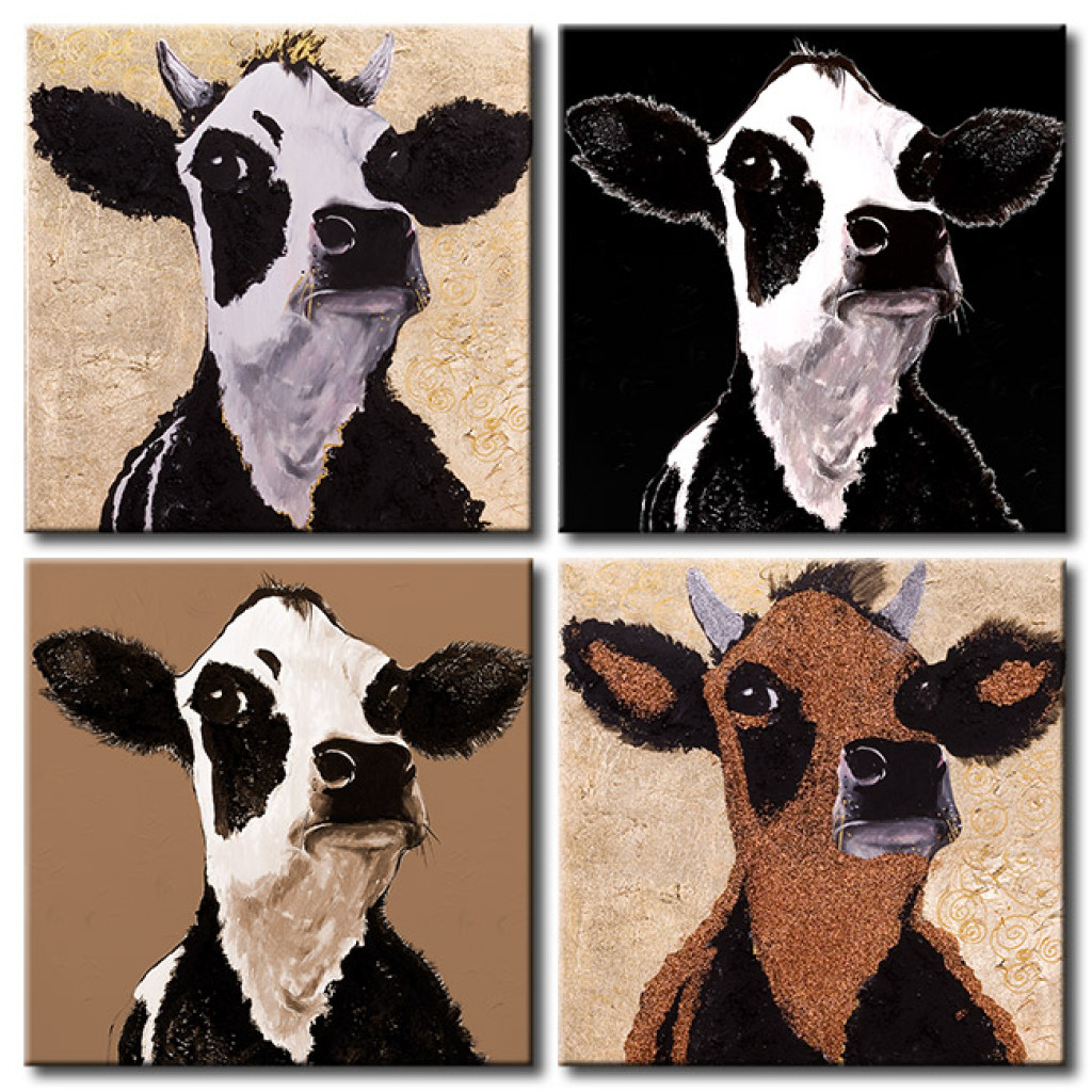 Schilderij  Koeien: Fudge Met Nougat