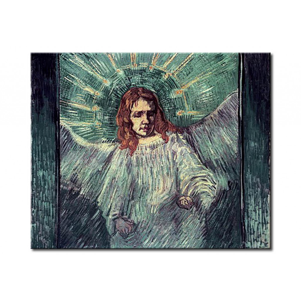 Schilderij  Vincent Van Gogh: Head Of An Angel, After Rembrandt
