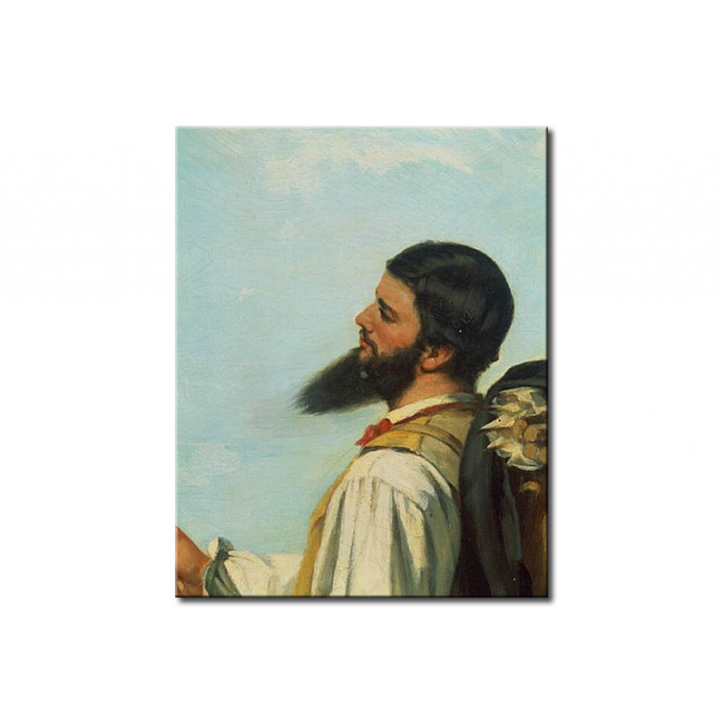 Schilderij  Gustave Courbet: La Rencontre Ou Bonjour M.Courbet