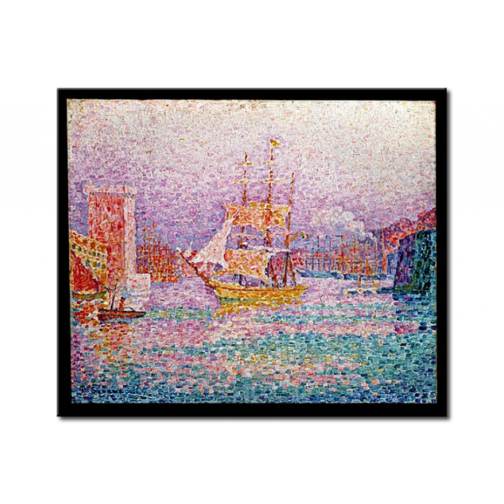 Schilderij  Paul Signac: Harbour At Marseilles
