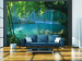 Wall Mural Peace of Nature - Landscape of Waterfalls Flowing into a Lake amidst Trees 60031