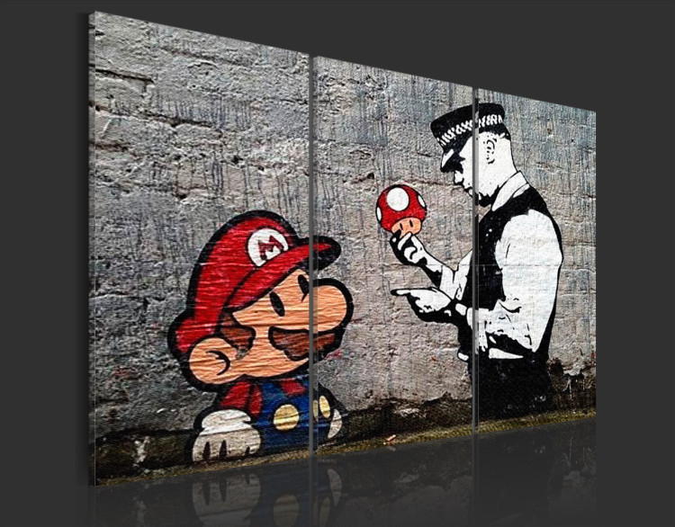 Acrylic Print Super Mario Mushroom Cop by Banksy [Glass] 94331 additionalImage 6