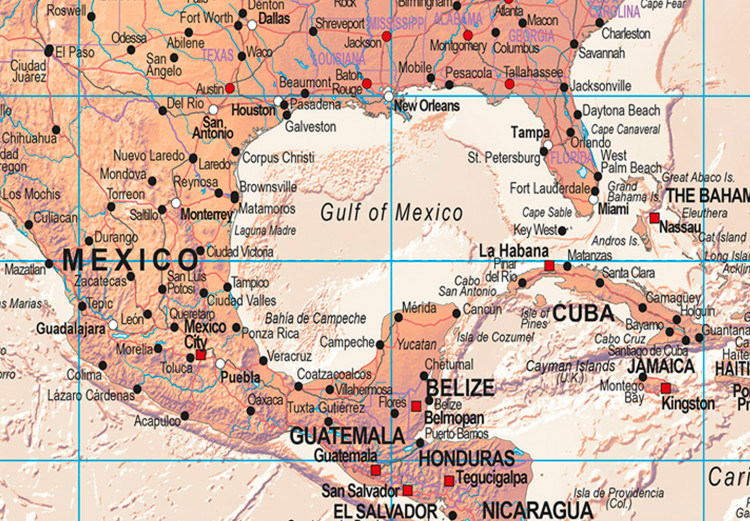Ozdobna tablica korkowa Mapa świata: Pomarańczowy świat [Mapa korkowa] 98031 additionalImage 6