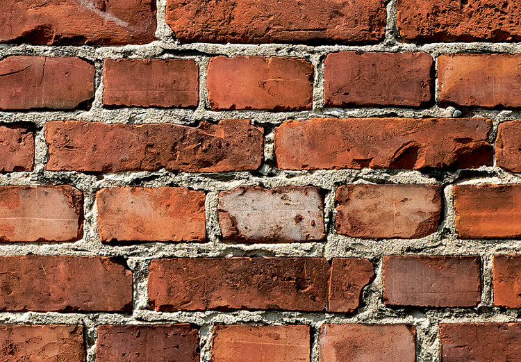 Red like a brick - solid pattern in red brick wall motif