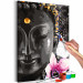 Quadro con numeri Buddha and Flower 107641 additionalThumb 3