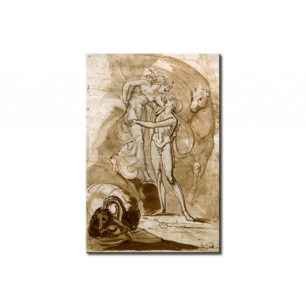 Schilderij  Johann Heinrich Füssli: Perseus Befreit Andromeda