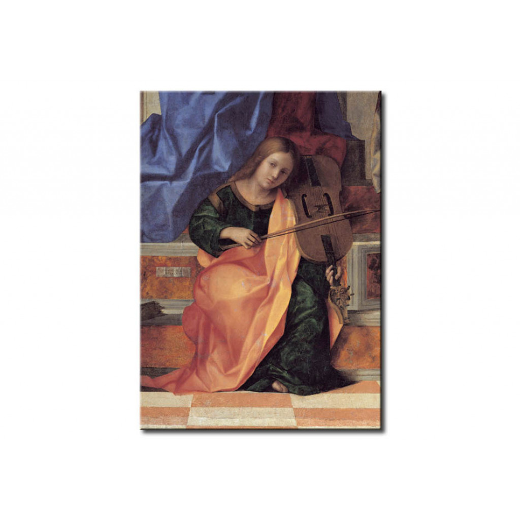 Schilderij  Giovanni Bellini: Mary With Child And Saints.