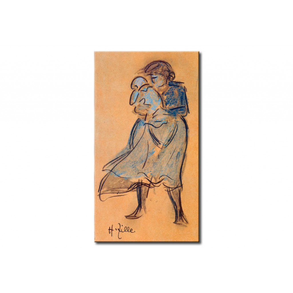 Schilderij  Heinrich Zille: Mutter Und Kind