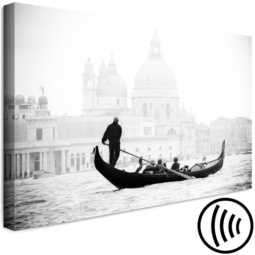 Konst Möte Med Venedig (1-del) - Båt Mot Bakgrund Av Italiensk Arkitektur
