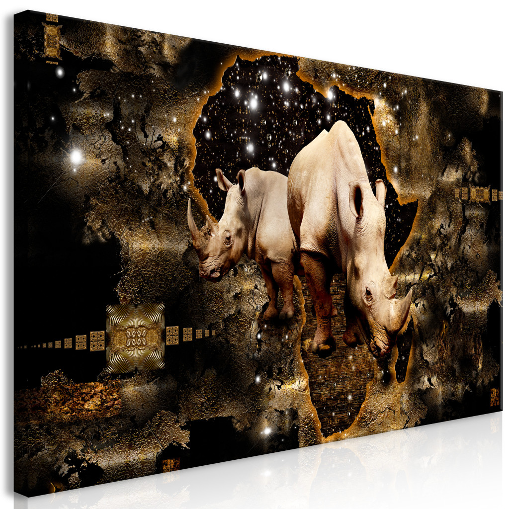 Schilderij Golden Rhino II [Large Format]
