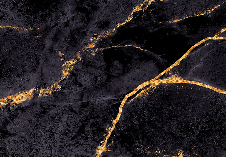 Photo Wallpaper Cracks in the Marble - Black Composition 134641 additionalImage 4