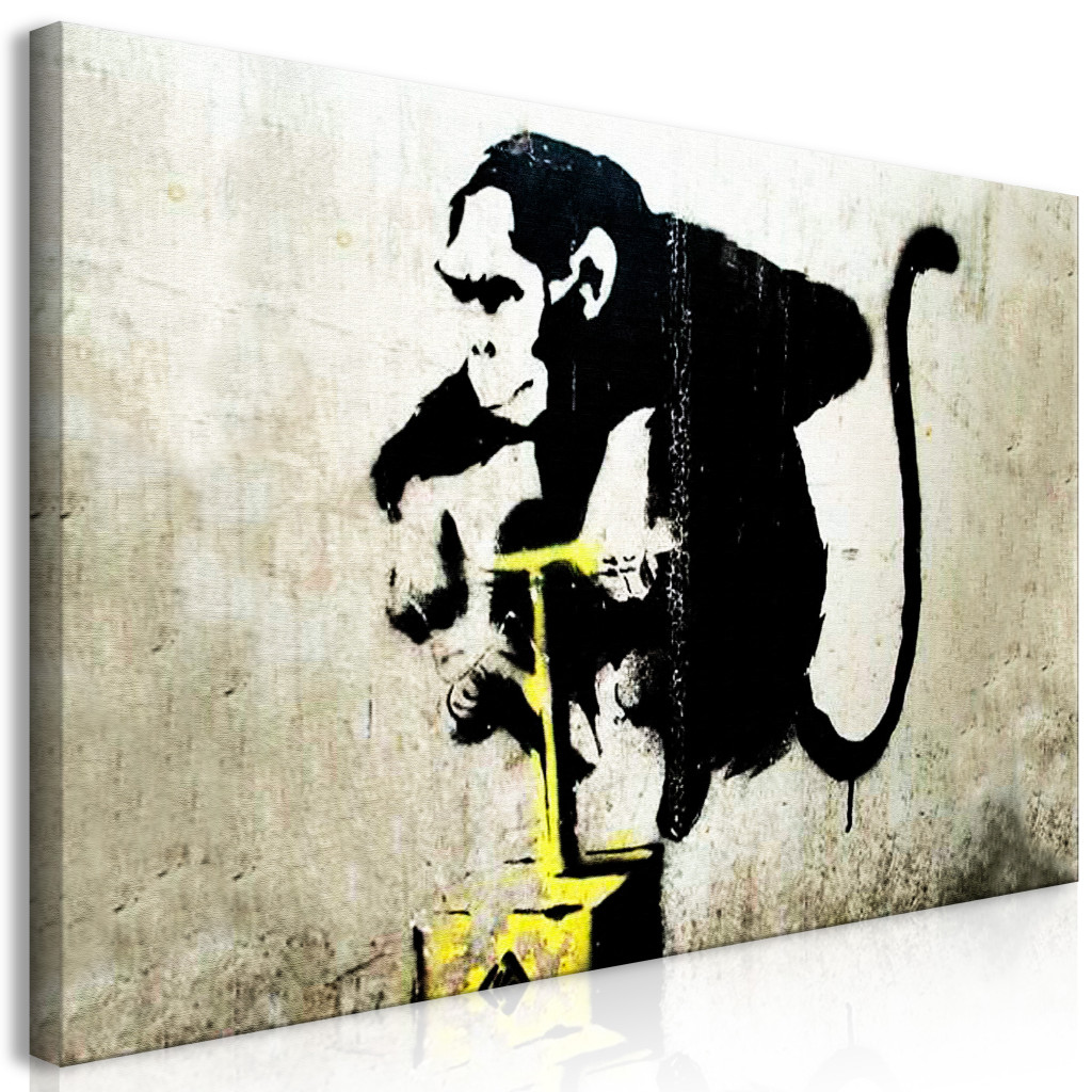 Schilderij Monkey TNT Detonator By Banksy II [Large Format]