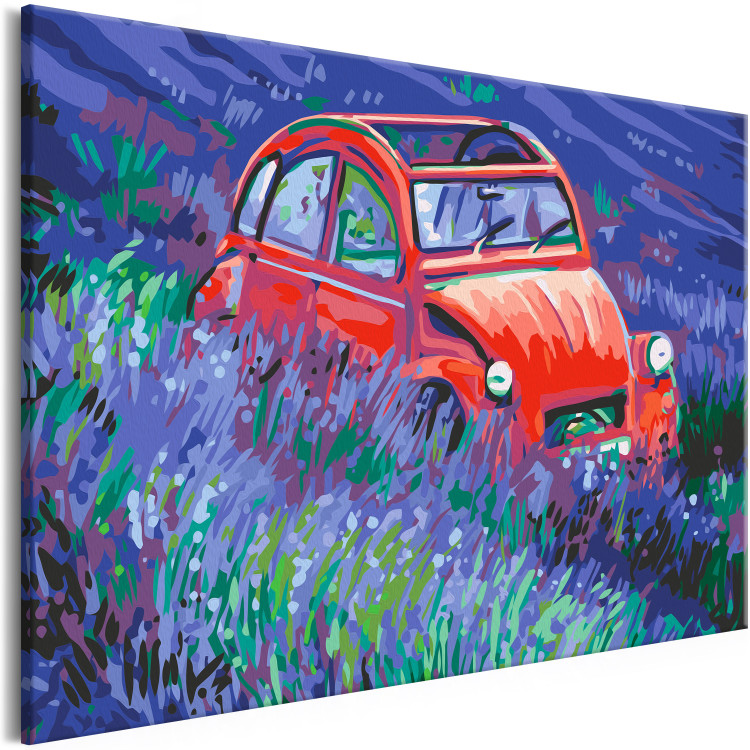 Cuadro para pintar por números Car in a Lavender Field 137941 additionalImage 6