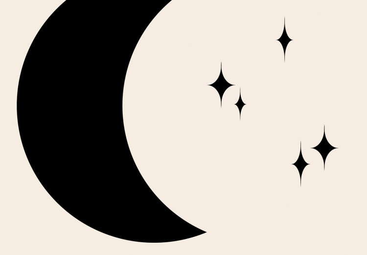 Plakat W obłokach - dziewczyna śpiąca na chmurze w świetle gwiazd i księżyca 146141 additionalImage 4