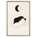 Plakat W obłokach - dziewczyna śpiąca na chmurze w świetle gwiazd i księżyca 146141 additionalThumb 22