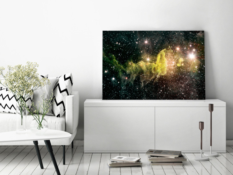 Tavla i akrylglas Green Nebula - Dazzling Stars in Outer Space 146441 additionalImage 7