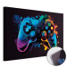 Cuadro acrílico Colorful Gameplay - Game Controller in Multi-Colored Backlight [Glass] 150841