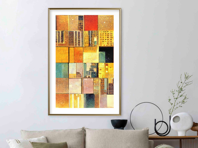 Póster Abstract Tiles - A Geometric Composition in Klimt’s Style 151141 additionalImage 19