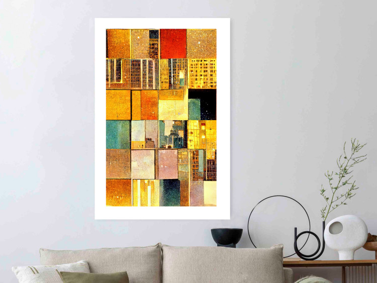 Póster Abstract Tiles - A Geometric Composition in Klimt’s Style 151141 additionalImage 11