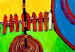 Toile murale Abstraction (3 pièces) - Aire de jeux avec motif de cercles colorés 48441 additionalThumb 2