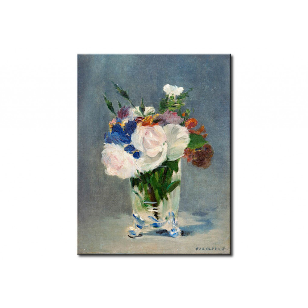Schilderij  Edouard Manet: Blumen In Einer Kristallvase